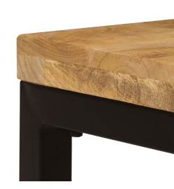 Table basse 100x50x35 cm Bois de manguier solide et acier