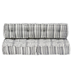 Pouf Gris rayé Tissu