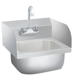 Lavabo commercial de lavage des mains avec robinet Inox