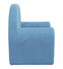 Canapé pour enfants Bleu Peluche douce