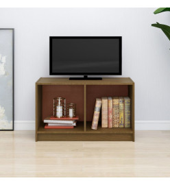 Meuble TV Marron miel 70x33x42 cm Bois de pin massif