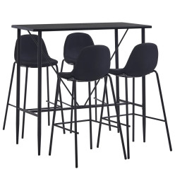 Ensemble de bar 5 pcs Tissu Noir