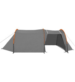 Tente de camping pour 4 personnes gris et orange