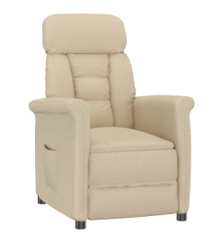 Fauteuil inclinable Crème Similicuir daim