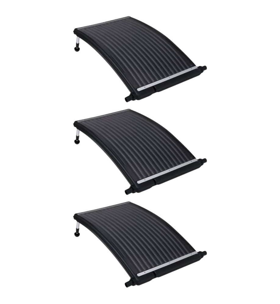 Panneaux de chauffage solaire de piscine courbés 3 pcs 110x65cm Panneaux de chauffage solaire de piscine courbés 3 pcs 110x65cm