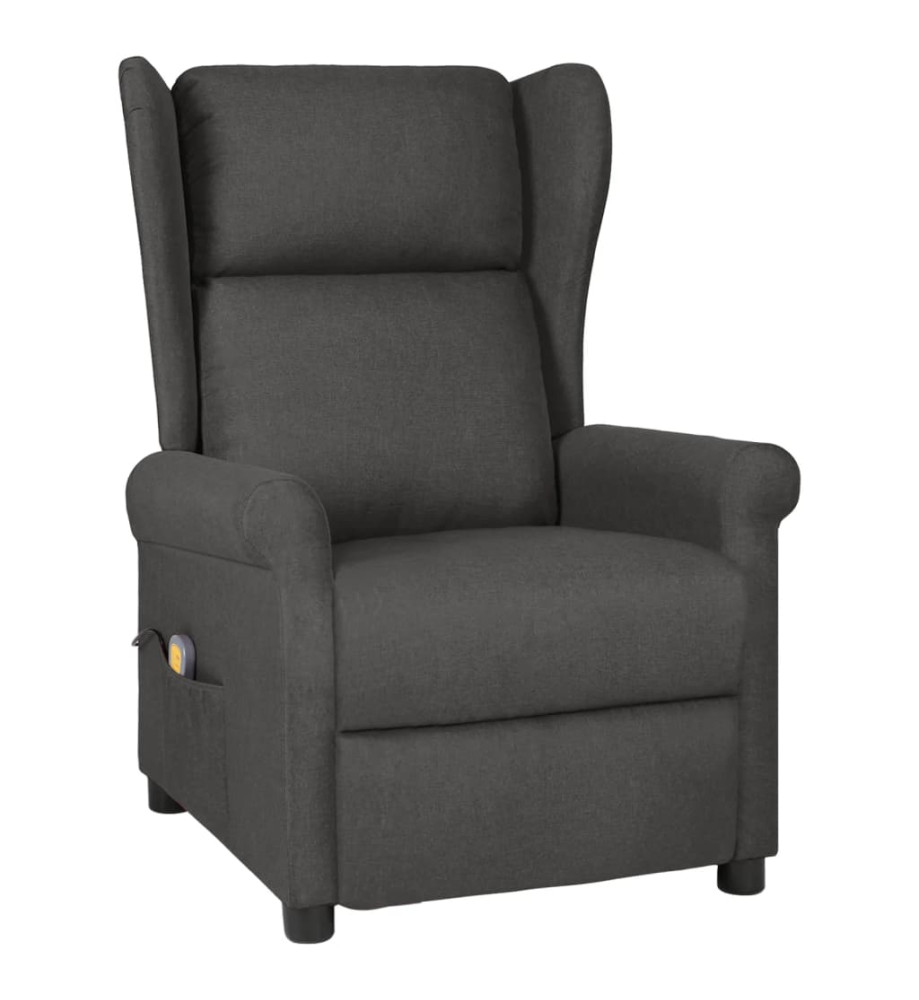 Fauteuil de massage Gris foncé Tissu