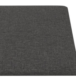 Panneaux muraux 12 pcs Gris foncé 30x15 cm Tissu 0,54 m²