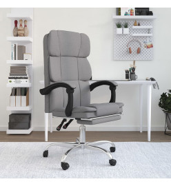 Fauteuil inclinable de bureau Gris clair Tissu