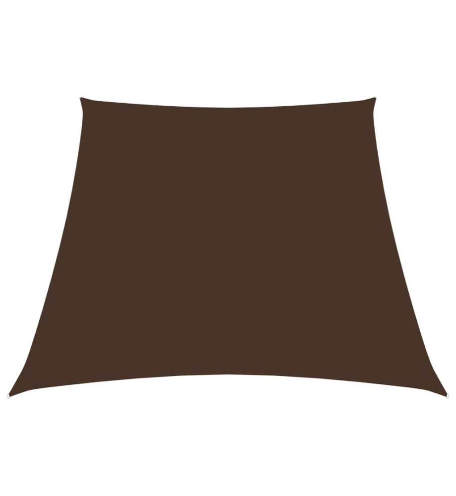 Voile de parasol Tissu Oxford trapèze 4/5x4 m Marron