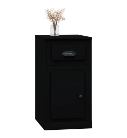 Armoire latérale avec tiroir noir 40x50x75 cm bois d'ingénierie