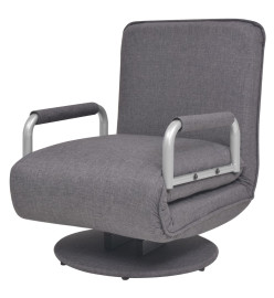 Fauteuil pivotant et canapé-lit Gris foncé Tissu