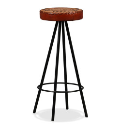 Tabourets de bar lot de 4 cuir véritable