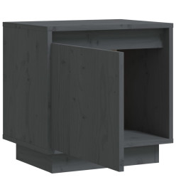 Tables de chevet 2 pcs Gris 40x30x40 cm Bois de pin solide