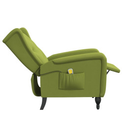 Fauteuil de massage inclinable vert clair velours