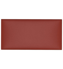 Panneaux muraux 12pcs Rouge bordeaux 30x15 cm Similicuir 0,54m²