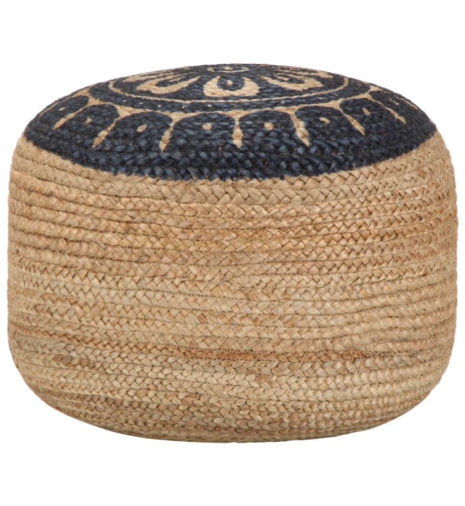 Pouf fait à la main Bleu 45 x 30 cm Jute