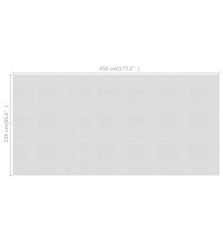 Film solaire de piscine flottant PE 450x220 cm Gris