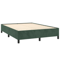 Cadre de lit Vert foncé 140x200 cm Velours