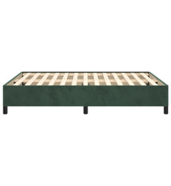 Cadre de lit Vert foncé 140x200 cm Velours