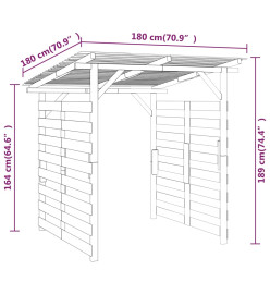 Abri de stockage du bois de chauffage Bois de pin imprégné