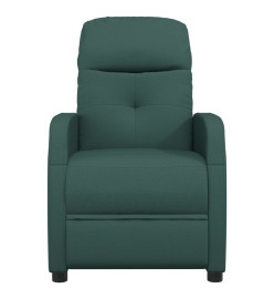 Fauteuil électrique de massage Vert foncé Tissu