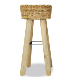 Tabourets de bar lot de 2 rotin naturel