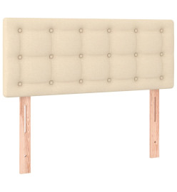Lit à sommier tapissier et matelas Crème 90x190 cm Tissu