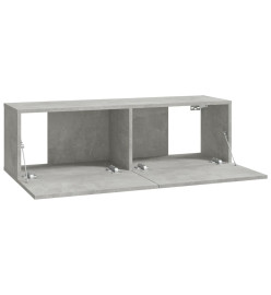 Meubles TV 2 pcs Gris béton 100x30x30 cm Bois d'ingénierie