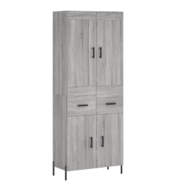 Buffet haut Sonoma gris 69,5x34x180 cm Bois d'ingénierie