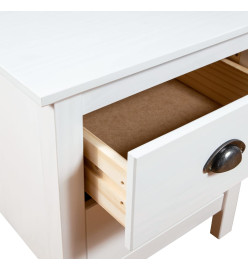 Table de chevet Hill Blanc 46x35x49,5 cm Bois de pin solide