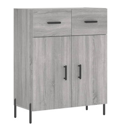 Buffet haut Sonoma gris 69,5x34x180 cm Bois d'ingénierie