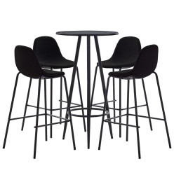 Ensemble de bar 5 pcs Tissu Noir