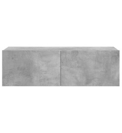 Meuble TV Gris béton 100x30x30 cm Aggloméré