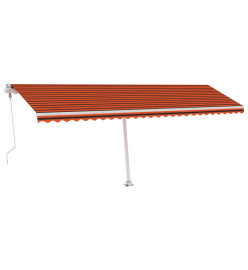 Auvent automatique sur pied 600x300 cm Orange/marron