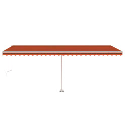 Auvent automatique sur pied 600x300 cm Orange/marron