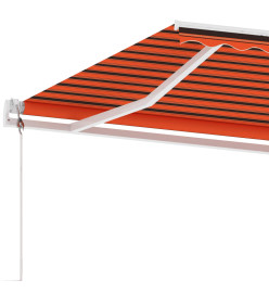 Auvent automatique sur pied 600x300 cm Orange/marron