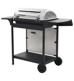 Barbecue au gaz avec 6 zones de cuisson Inox Argenté