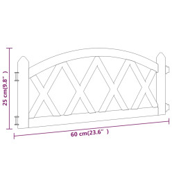 Bordures de pelouse 17 pcs Rouge 10 m PP