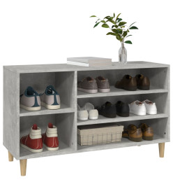 Armoire à chaussures Gris béton 102x36x60 cm Bois d'ingénierie