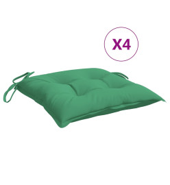 Coussins de chaise 4 pcs 40x40x7 cm tissu oxford vert