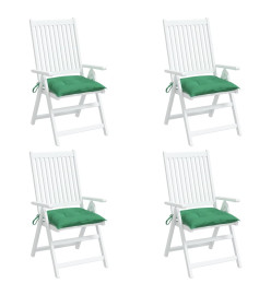 Coussins de chaise 4 pcs 40x40x7 cm tissu oxford vert