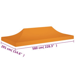 Toit de tente de réception 6x3 m Orange 270 g/m²