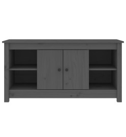 Meuble TV Gris 103x36,5x52 cm Bois de pin massif