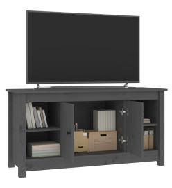 Meuble TV Gris 103x36,5x52 cm Bois de pin massif