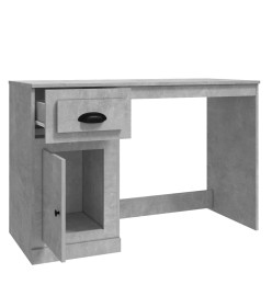 Bureau avec tiroir gris béton 115x50x75 cm bois d'ingénierie