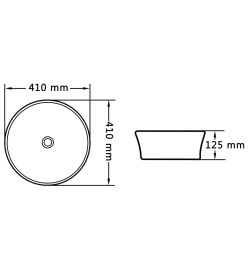 Lavabo 41x12,5 cm Céramique Blanc