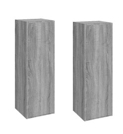 Meubles TV 2 pcs Sonoma gris 30,5x30x90 cm Bois d'ingénierie