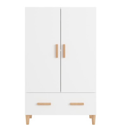 Buffet Blanc brillant 70x31x115 cm Bois d'ingénierie