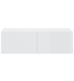 Meubles TV muraux 4 pcs Blanc brillant 100x30x30 cm