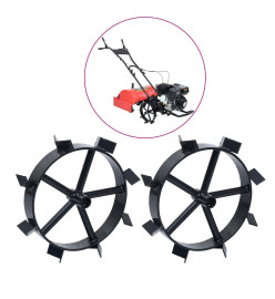 Roues métalliques pour cultivateur à essence 6,5 ch 2 pcs